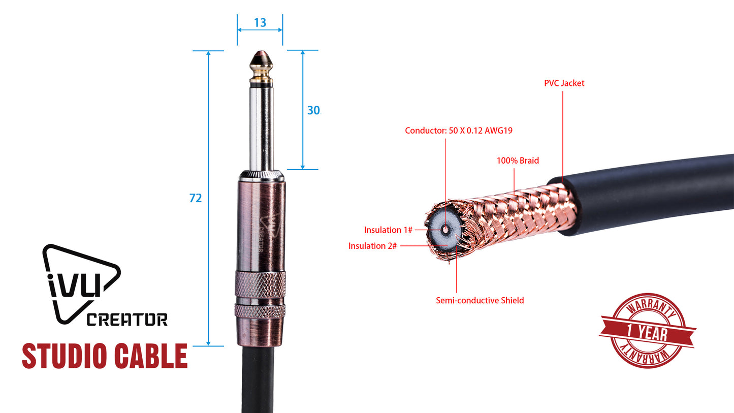 Studio Instrument Cable 3m / 5m