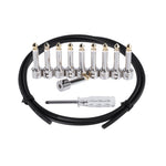 IVU POK-02 solderless patch cable kit with 10 dual-hole plugs, black cable and screwdriver