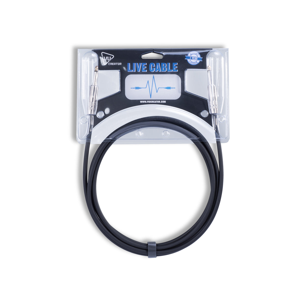 IVU Creator Live Cable retail package with two straight TS plugs