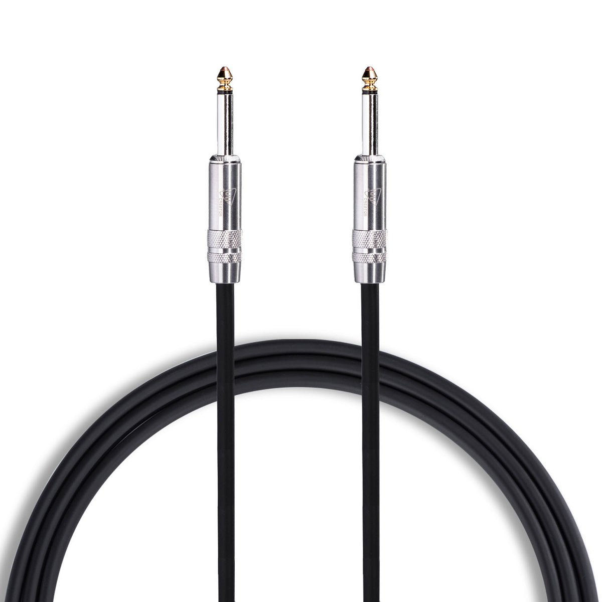 IVU Live instrument cable with two straight 1/4-inch TS plugs