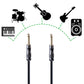 IVU Player cable with two straight plugs for guitar, bass, keyboard and electronic drums