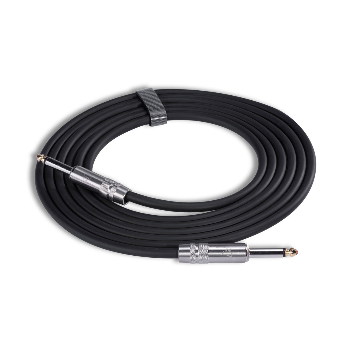 Coiled IVU Live instrument cable with two straight 1/4-inch TS plugs