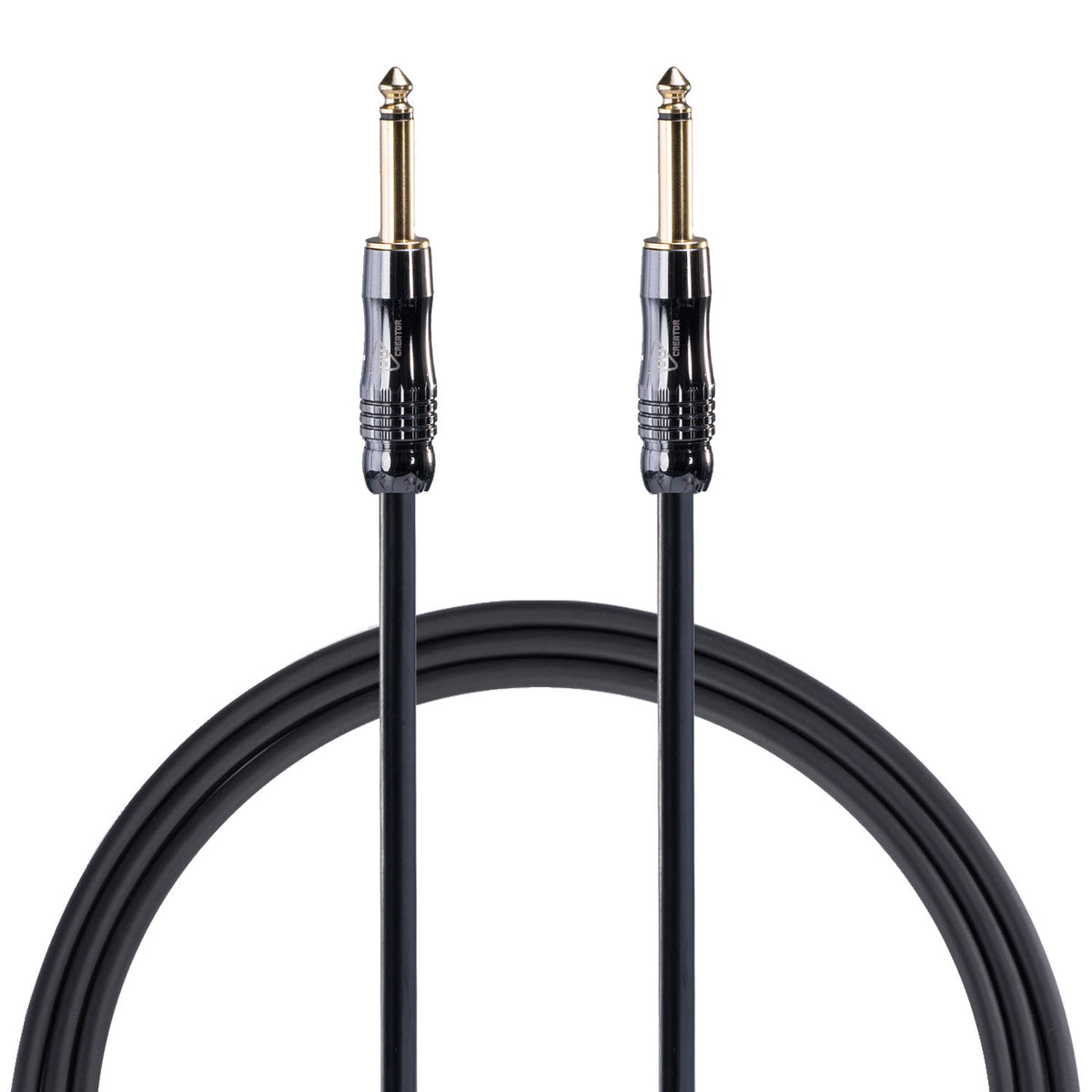 IVU Player instrument cable with two straight 1/4-inch TS plugs