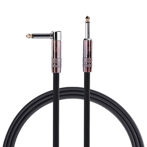 IVU Studio instrument cable with straight and right-angle 1/4-inch TS plugs