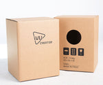 IVU Creator CC-01 cardboard cajon with logo playing face and circular sound hole