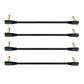 Four black IVU FPC-415 flat patch cables with right-angle TS plugs