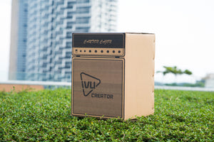 IVU Creator CC-02 cardboard cajon with amp graphic outdoors