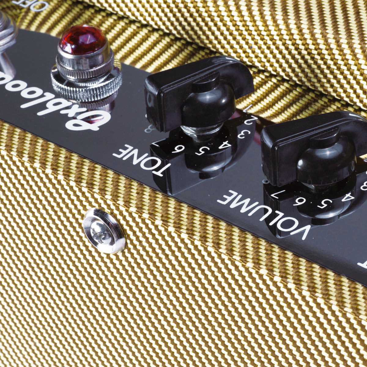 IVU Oxblood GTA-5 control panel with Input, Volume, Tone, power jewel and switch